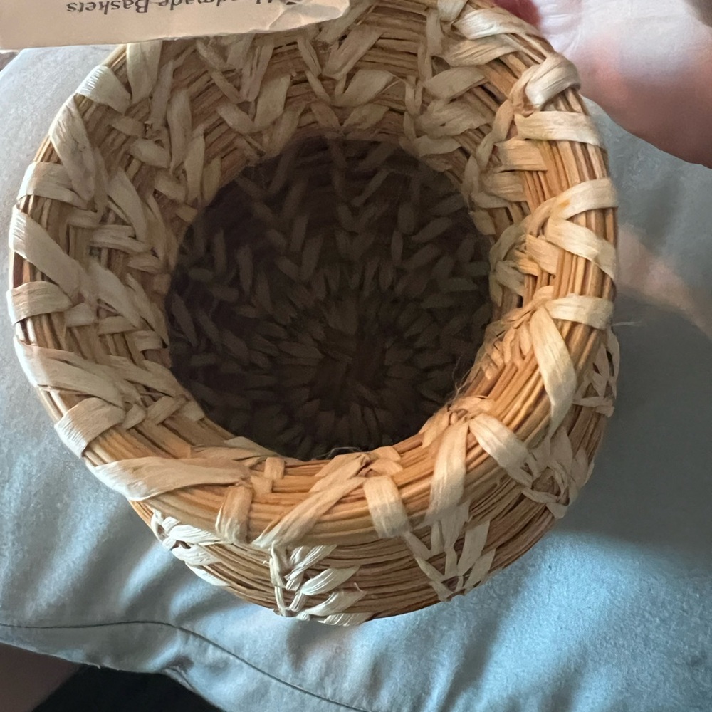 vintage Native American Indian PAPAGO Tohono O’Odham BASKET, orig. tag attached - Picture 3 of 7